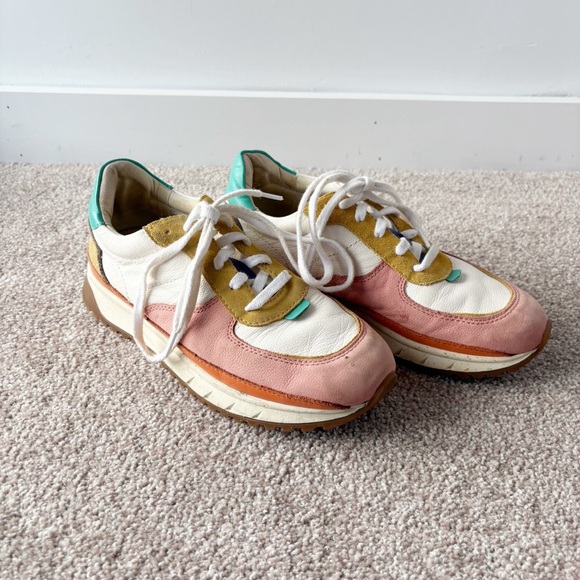 Madewell Kickoff Trainer Sneakers Colorblock Leather Women's 8 - Picture 2 of 9